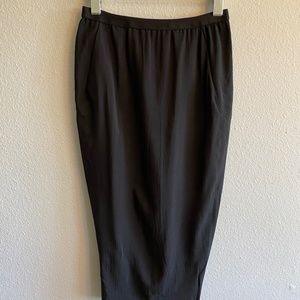 RICK OWENS classic black pencil skirt size 40, wool and silk blend